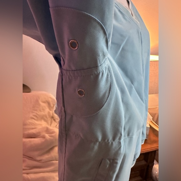 Liz Golf Baby Blue Women's Pullover WInd Breaker Jacket, Vented, Pockets Size XL - Picture 2 of 6